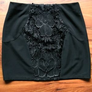 Do & Be Crochet Front Mini Skirt